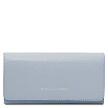Iside Exclusive leather wallet - Large size Light Blue