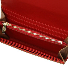 Iside Exclusive leather wallet - Large size Cognac