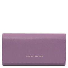 Iside Exclusive leather wallet - Large size Lilac