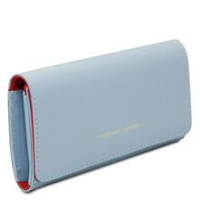 Diana Exclusive leather wallet - Large size Light Blue