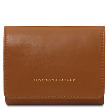 Diana Exclusive leather wallet - Small size Cognac