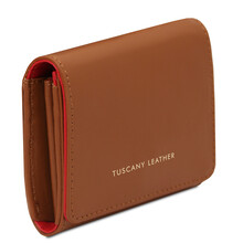 Diana Exclusive leather wallet - Small size Cognac