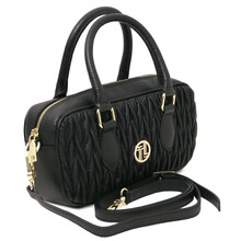 Mousse Leather handbag Black