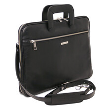 Caserta Document Leather briefcase Black