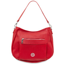 Brenda Soft leather shoulder bag Lipstick Red