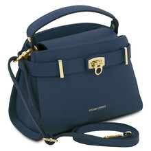 Maisy Leather tote Dark Blue