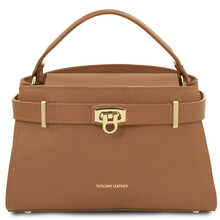 Maisy Leather tote Caramel