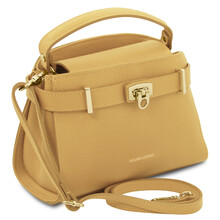 Maisy Leather tote Pastel yellow