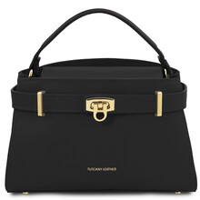 Maisy Leather tote Black