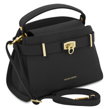 Maisy Leather tote Black