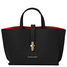 Geantă din piele Agatha Negru