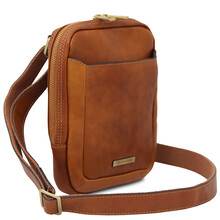 Mark Leather Crossbody Bag Natural