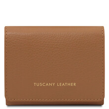 Iside Exclusive leather wallet - Small size Caramel