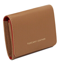 Iside Exclusive leather wallet - Small size Caramel