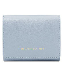 Iside Exclusive leather wallet - Small size Light Blue