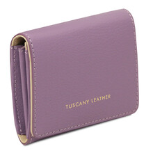 Iside Exclusive leather wallet - Small size Lilac