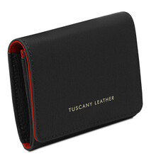 Iside Exclusive leather wallet - Small size Black