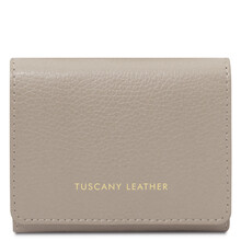 Iside Exclusive leather wallet - Small size Light Taupe