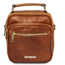 Paul Leather Crossbody Bag Natural