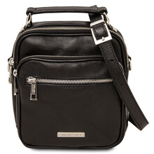 Paul Leather Crossbody Bag Black