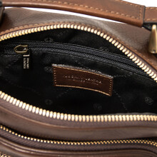 Paul Leather Crossbody Bag Dark Brown