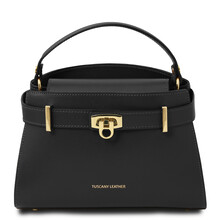 Maisy Leather tote Black