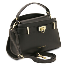 Maisy Leather tote Black