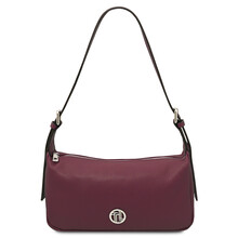 Miranda Soft leather shoulder bag Bordeaux