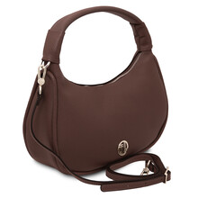 Michelle Leather hobo bag Coffee