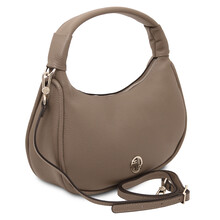 Michelle Leather hobo bag Dark Taupe