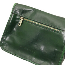 Alessia Leather shoulder bag Forest Green