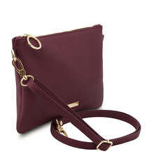 TL Bag Soft leather clutch Bordeaux