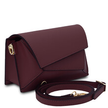 TL Bag Leather shoulder bag Bordeaux