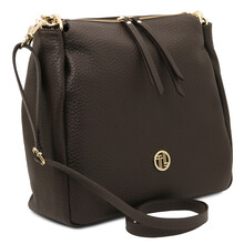 Amy Soft leather shopping bag Coffee