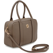 Stephany Leather handbag Dark Taupe