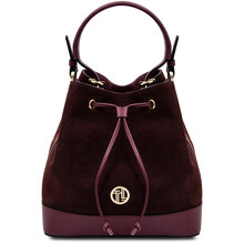 Minerva Leather bucket bag Bordeaux