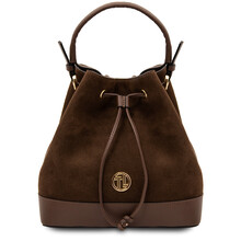 Minerva Leather bucket bag Coffee