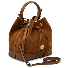 Minerva Leather bucket bag Bordeaux