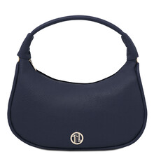 Michelle Leather hobo bag Dark Blue