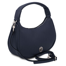 Michelle Leather hobo bag Dark Blue