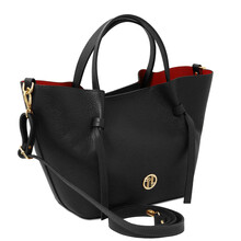 Legame Leather shopping bag Black