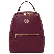 Prisma Soft leather backpack Bordeaux