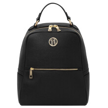 Prisma Soft leather backpack Black