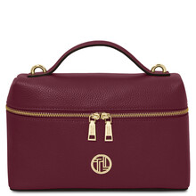 Scrigno Soft leather duffle bag Bordeaux