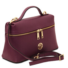 Scrigno Soft leather duffle bag Bordeaux