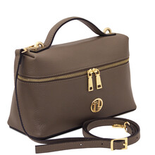 Scrigno Soft leather duffle bag Dark Taupe