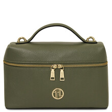 Scrigno Soft leather duffle bag Forest Green