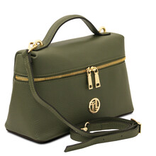 Scrigno Soft leather duffle bag Forest Green