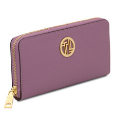Financier Exclusive zip around leather wallet Lilac