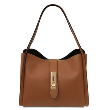 Soave Soft leather handbag Cognac